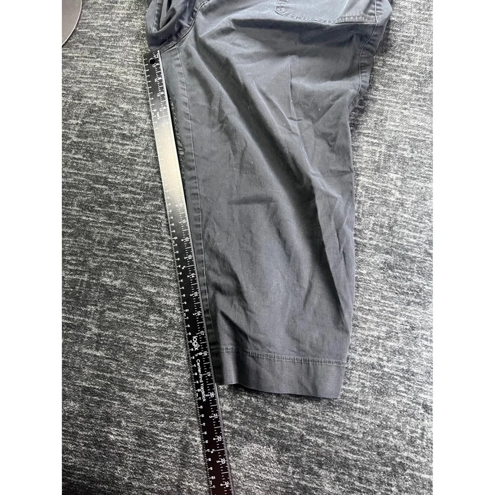 Chico's Capri Pants Womens 3 Black Cotton Blend Stretch Cropped Mid Rise 0469